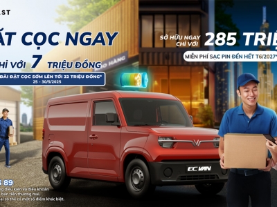VINFAST NHẬN CỌC SỚM MẪU XE ĐIỆN CHỞ HÀNG VINFAST EC VAN