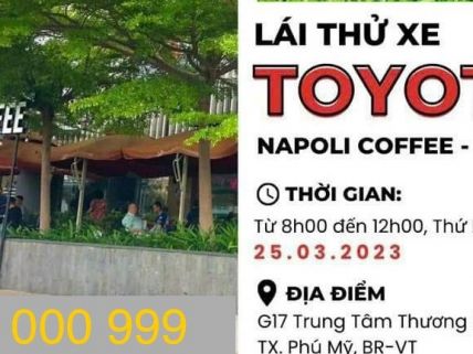 Toyota Vũng Tàu tổ chức lái thử tại thị xã Phú Mỹ